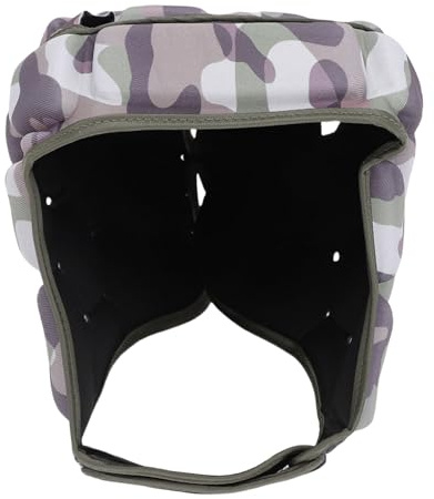 OPPWONG Anti-kollision Andas Rugbyhjälm, EVA Football Soft Cover-hjälm för Vuxna, Barn och Småbarn, Vadderade Huvudbonader med Fotbollsportdesign, Perfekt för Baseballmålvakt (Kamouflage)