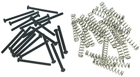 KAISH Humbucker-Tonabnehmer-Schrauben mit US-Gewinde, Humbucker-Tonabnehmer-Schrauben mit Federn, für Gibson/EMG/Seymour Duncan/Dimarzio, Schwarz, 20 Stück