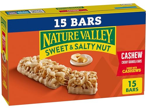 Nature Valley Sweet and Salty Nut Granola Bars, Cashew, 15 Bars, 18 oz