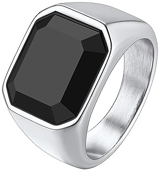 Richsteel Anillo Dedo Gordo Hombre, Anillo Sello Talla 72.2