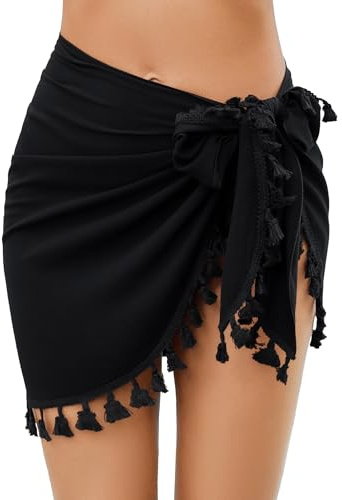 Lecieldusoir Women's Sarong Coverups Short Bathing Suit Wrap Skirt