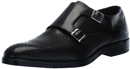 Stacy Adams Arthur Double Monk Strap, Mocasín Monkstrap Hombre, Negro, 43 EU