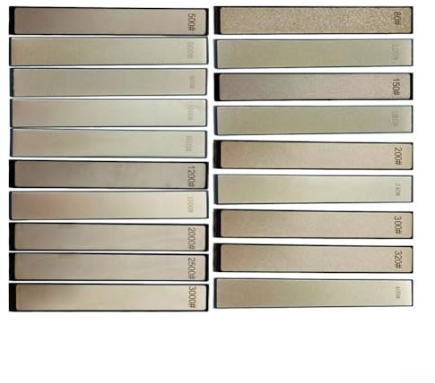 Piedra de afilar de esmeril con una amplia gama de grano (grueso 80 fino 3000), tamaño conveniente de 160 x 23 mm (grano 150)