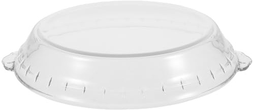 UKCOCO Tapa de Microondas de Vidrio Redonda Resistente al Calor, Compatible con Vaporeras y Lavavajillas, Adecuado para Cocinar y Conservar Alimentos