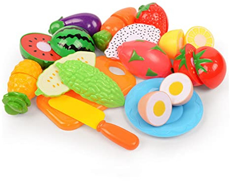 Giocattoli da taglio per bambini Gioca con il cibo 13 pezzi/set Giocattolo BPA Free Frutta Verdura Giocattolo Accessori da cucina per ragazze Ragazzi Giocattoli da taglio per bambini