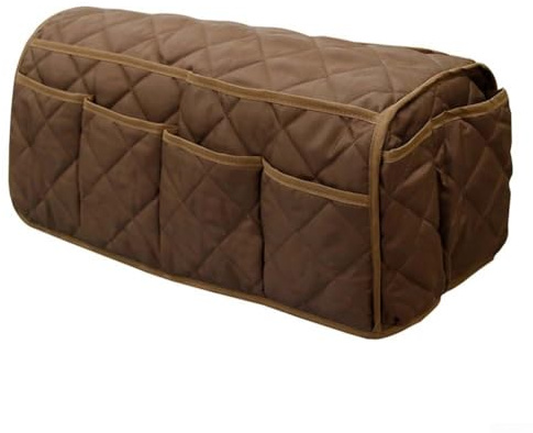Organizador de reposabrazos de sofá con 14 bolsillos, bolsa de almacenamiento colgante de algodón para control remoto, teléfono, revistas, soporte reclinable antideslizante, accesorio protector
