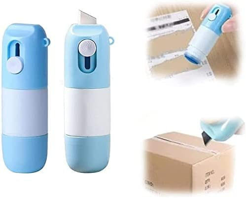 XZHDNLY Líquido Corrector para Papel Térmico con Cuchillo de desempaquetado, Protector de Privacidad con Cuchillo de Apertura de Cajas, Eliminador de Datos de Envíos y Facturas