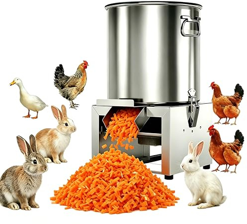 RoyceBee Picadora Multifunción 1800W para Pienso Animal, Tritura Coles, Zanahorias, Hierba y Cereales, 3500 RPM, Capacidad 120kg/h, para Avicultura y Porcicultura