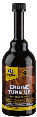 Bardahl - Engine Tune Up Additive, Rengöring av drivlinan, tar bort gummi, färg och lera, förbättrar effektiviteten och förlänger motorns livslängd, 355ml