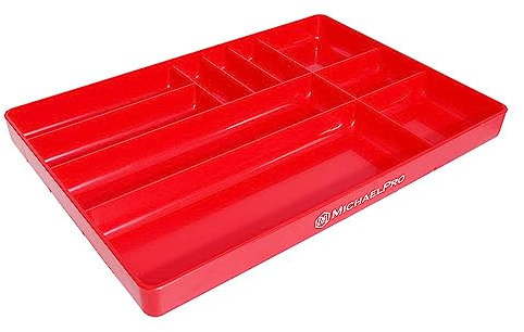 MichaelPro Drawer Organizer Parts Tray with Compartments, Low Profile Tool Box Organizer for Bolts and Nuts, Tool Tray Organizer for Automotive, Mechanics, Parts and Hardware Storage | MP014036