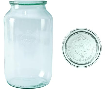 WAS Germany Glaslåda med cylindrisk form av glas 3 L H 242 mm diameter 140 mm
