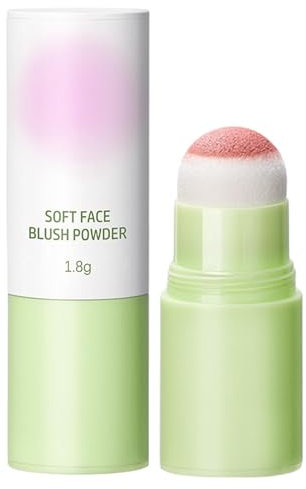 Blush Stick, Nueva Barra de Colorete En Crema con Cabeza de Esponja, Barra de Maquillaje de Rubor Natural Ligera Y Duradera, Rubor Multicara para Mejillas, Ojos Y Labios, para Todos Los Tonos de Piel