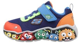 Skechers Pojkens John Deere x Play Scene Barn-Squad Buddies, Marinblå textil lime röd syntetisk mu, 6 UK Child