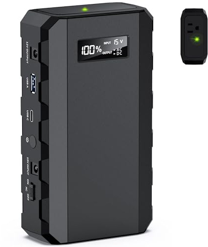 Apowking Power Bank with AC Outlet, 65W Portable Laptop Battery Bank Fast Charging, 88.8Wh 24000mah Power Station for Outdoor Camping PowerBank Travel Home Power Backup