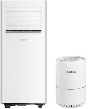 Daitsu - Aire Acondicionado Portátil Alisios APD 07FX | 3 en 1: Frío, Deshumidificador y Ventilador | Silencioso y Compacto | Mando a Distancia | (APD-07FX + Purificador)