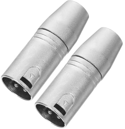 HEALSOPTHY 2 pièces Adaptateur Audio XLR Broches Mâle vers Jack Femelle Lot de Convertisseurs Compacts et Durables pour Transmission Audio et Utilisation Polyvalente