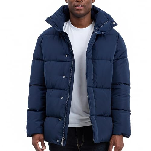 Michael Kors Mens Heavyweight Puffer Jacket, Cold Weather Puffer, Winter Jackets for Men, Midnight, XX-Large