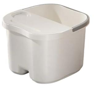 Vasca da bagno in ceramica pedicure bacino portatile per piedi con maniglia, vasca da bagno leggera per la casa, pavimento massaggiante stabile per relax e circolazione sanguigna (Small)