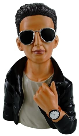 formano dekoration byst man modern dekorativ figur mäns byst polyresin handmålad 26 cm snygga hemtillbehör i vit-svart elegant bords- och hylldekoration