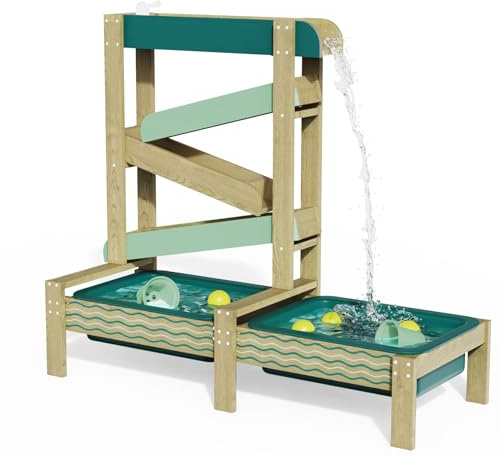 ToyToyToy Wasserbahn 3 teilige Wasserstraße mit 2 Wannen Wasserspieltisch Sandspieltisch