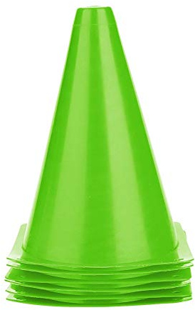 Tbest Coni di Calcio Gioco Cones, 6 Pcs18 cm Calcio Training Cone Calcio Barriere Porta marcatori in plastica Accessorio per Bambini Sport per Adulti velocità Agility Training Practice(Verde)