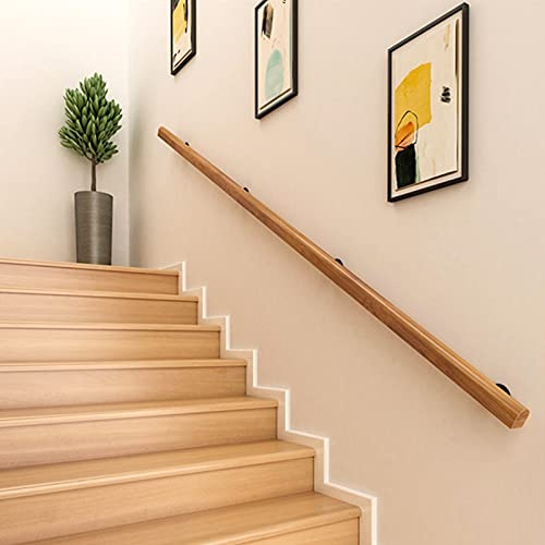 Corrimano per Scale Interne, Ringhiera antiscivolo per scale con staffe, Kit di maniglioni di sicurezza per anziani e bambini contro il muro, per corridoio, villa, edificio, soffitta 280cm