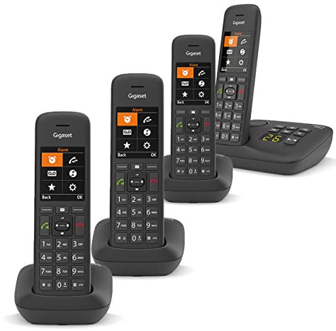 Gigaset Premium C575A Cordless Phone, Quad Handset with Answer Machine and Nuisance Call Block