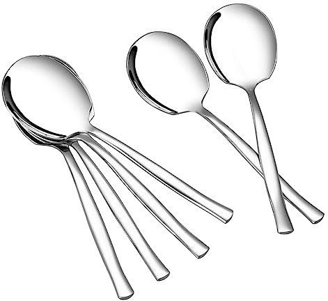 Oymlclivisa 6 Pieces Stainless Steel Serving Spoon, Large Buffet Serving Spoons