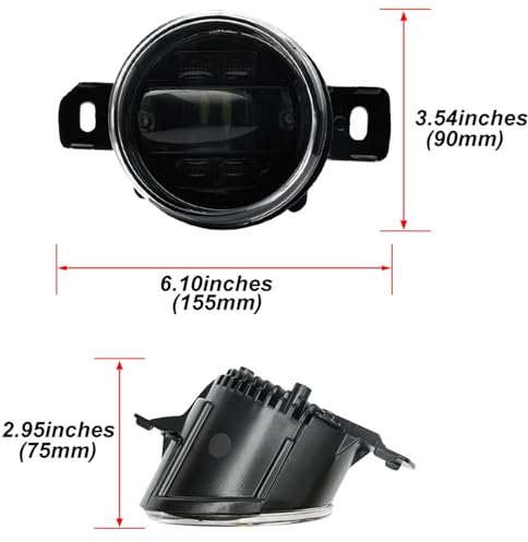 LYCREW Auto-Nebelscheinwerfer für Nissan NP300 Navara D23 2015-2020, Linke/rechte Nebelscheinwerferbaugruppen, Autoteile