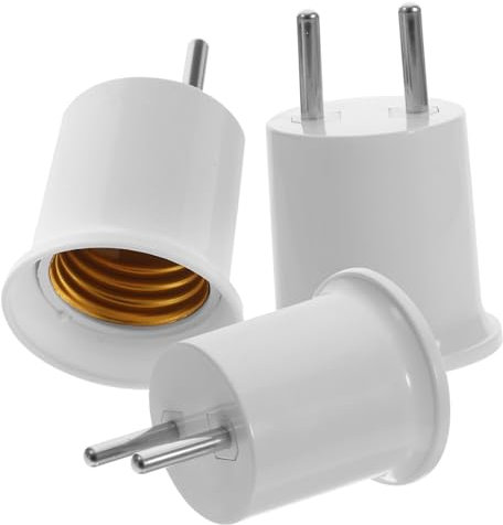 PRETYZOOM 3er Set E27/E26 Lampenfassung Zu Stecker Adapter Für EU Steckdosen Lichtsocket Adapter Für Glühbirnen Einfache Steckverbindung Für E26/E27 Leuchtmittel AC220 V