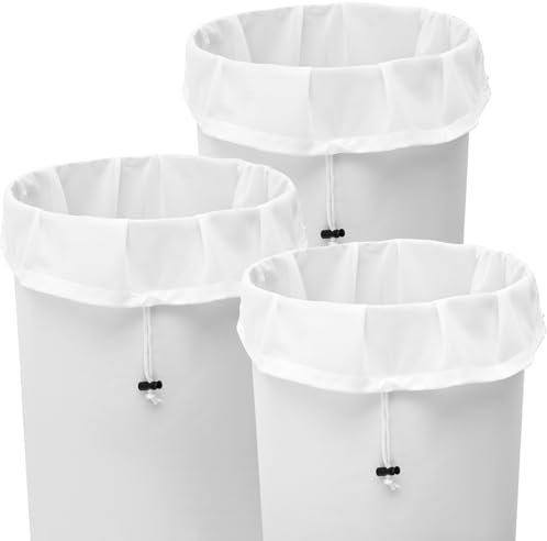 Confezione da 3 sacchetti per infusione, 66 x 55 cm, extra large, 250 micron, a rete fine, con coulisse regolabile, riutilizzabili, per la produzione di vino e birra