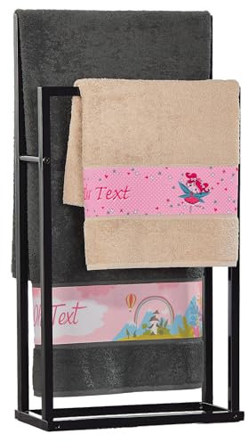 Erwin Müller Handtuch mit Namen | Personalisiertes Badehandtuch, 100% Baumwolle, Geschenk für Damen, Herren und Kinder, Aus Frotteestoff, Motiv: Kinder | 50x100 cm