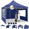 HOTEEL Pavillon 3x3 Faltpavillon 3x3 Wasserdicht Stabil mit 4 Seitenteilen und 4 SandsäCke, Uv Schutz 50+ Partyzelt Gartenpavillon Pop Up Pavillon, Stahlrahmen, Hoher Gipfel, Marineblau