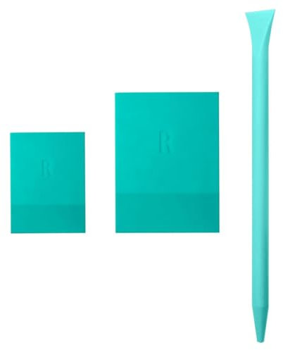 Kdouehg Lot de 3 Mini Raclettes pour Pâte à Craie, Optimisées pour une Utilisation avec des Pochoirs à Dos en et des Transferts Mini en Caoutchouc