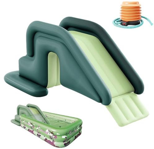 Scivolo D'Acqua Gonfiabile, Scivoli D'Acqua Per Centri Gioco All'Aperto 200 X 80 X 85 Cm, Forniture Per Piscine Estive, Scivolo Gonfiabile Per Piscina Di Palline E Piscine Per Esterni E Interni(Green)