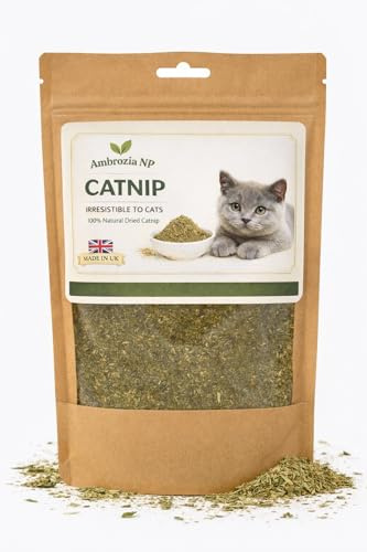 Ambrozia NP Catnip – 100% Natural Dried Catnip for Cats – Made in UK