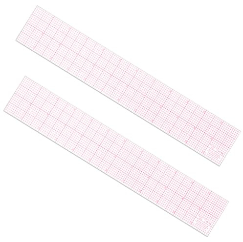 RAHHLIZS 2 Packs Tailor Sewing Rulers Clear Sewing Ruler Transparent Rulers