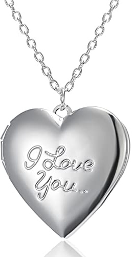 Collier pendentif médaillon en forme de coeur pour femmes, amour, collier photo en forme de cœur pouvant contenir des photos, bijoux, cadeaux Médaillon en forme de cœur pouvant contenir des photos