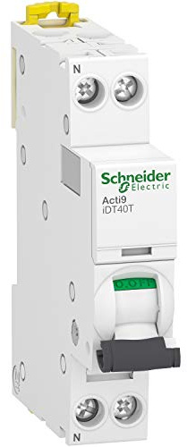Schneider Electric Acti9 iDT40T MCB Leitungsschutzschalter Typ C, Pol 1P+N 25A 230V, Abschaltvermögen 6 kA Acti 9