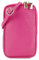 modamoda de T197 Damen Leder Handytasche 6,7 Zoll Umhängetasche handmade in Italy, Farbe:Pink