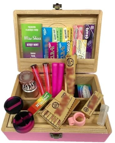 Wise Skies Pink Rolling Box Set Large Storage Box Compartments