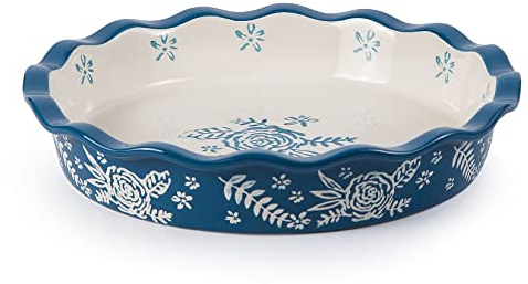 Wisenvoy Pie Pan Ceramic Pie Dish Pie Plate Deep Dish Pie Pan Non-Stick Pie Pans for Baking Pie Pans Pie Dishes