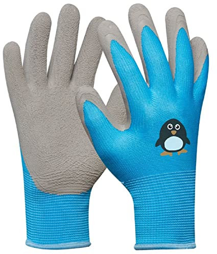 Gebol Pingu | Winter Arbeitshandschuhe für Kinder von 5-8 Jahre | warme, wasserabweisende Kinderhandschuhe | Größe Kids | Blau | 1 Paar