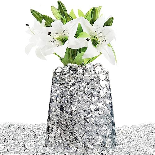 Klare Wasserperlen, 70.000 Stück, klares Wasser, transparente Kugeln, Kristallperlen, Tafelaufsatz, Kugeln, Blumenarrangement, Hochzeitsdekorationen, Anbau, perfekter Hydrogel-Pflanzen Schwimmkerzen