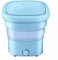Lavatrice Portatile Mini Asciugatrice Elettrico Basso Consumo Centrifuga Salvaspazio Blu Ray 260w Pieghevole (Blu,Luce Blu+ozono)