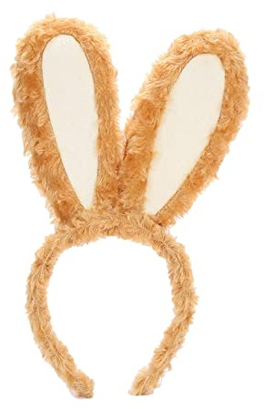 OTKARXUS Diadema de orejas de conejo, 1 diadema de orejas de conejo de felpa, accesorios de moda para el cabello para mujeres y niñas, Halloween, cosplay, fiesta de Pascua, decoración de disfraces