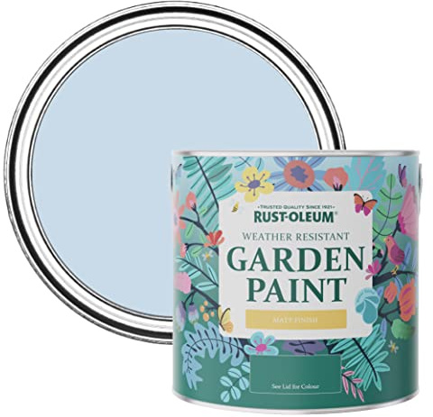 Rust-Oleum Blue Mould-Resistant Garden Paint In Matt Finish - Blue Sky 2.5L