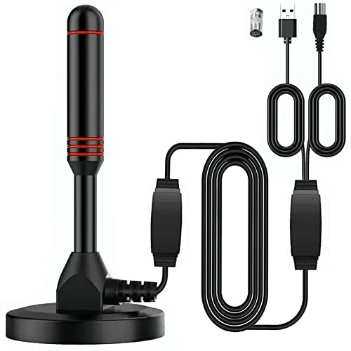 Digital TV-antenn, 4K 1080P Inomhus HDTV-antenn med Magnetisk Bas, 16,4 Fot, för Hem och Resor