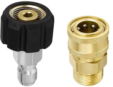 FAST-FX M22-14 Pressure Washer Adapter Set,Pressure Washer Couplers,Pressure Washer Adapter Set,Washer Adapter Kit Universal Quick Connect Set,1/4 Quick Connect Swivel Accessories Adaptors