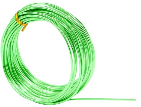 Aluminum Wire, 2mm x 10m, Bendy Craft Wire for Sculptures, Jewelry Making | Bright Green Craft Wire Brings Colour to Handmade Creations, Suitable for Sculptures, Models, Decorations and DIY Work